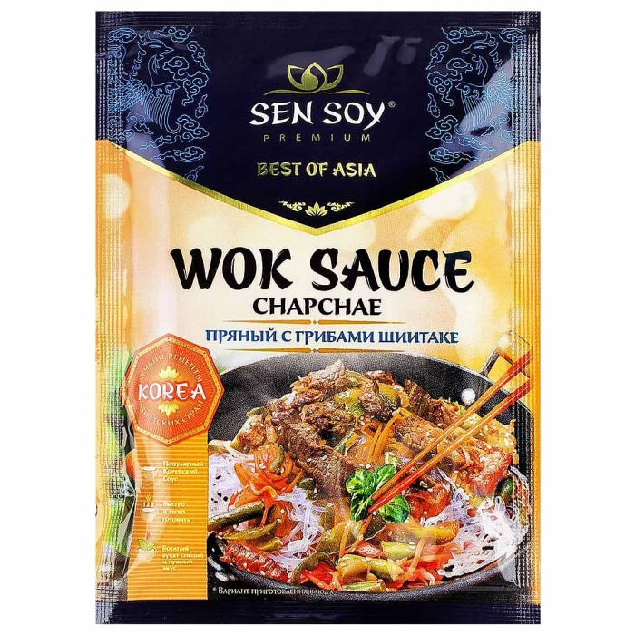 Соус Sen Soy WOK Чапче для лапши пряный с грибами шиитаке 80гр м/у