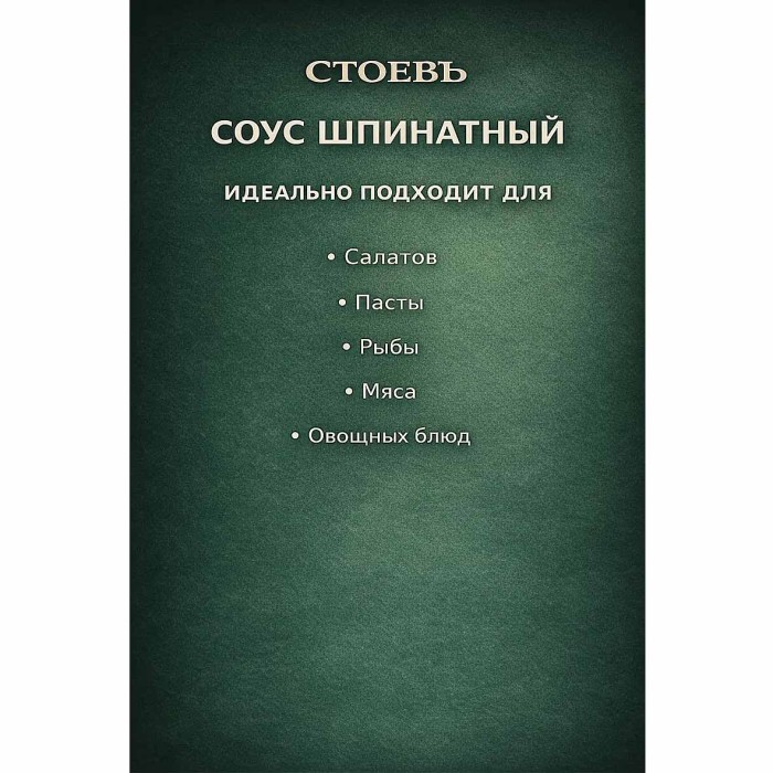 Соус Стоевъ Шпинатный 250гр пэт