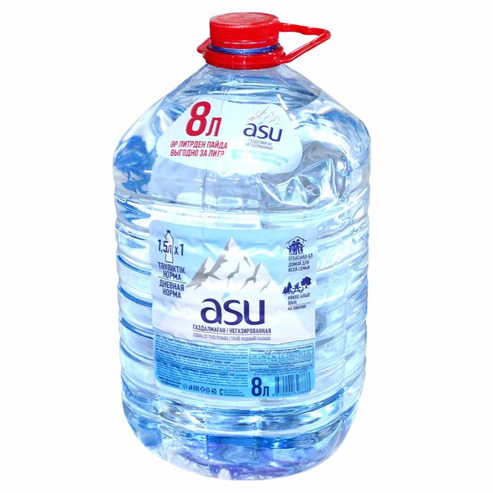 Вода A’su негаз 8л пэт