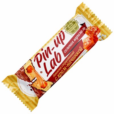 Батончик Pin Up Lab Соленая карамель и арахис глазированный 50гр м/у