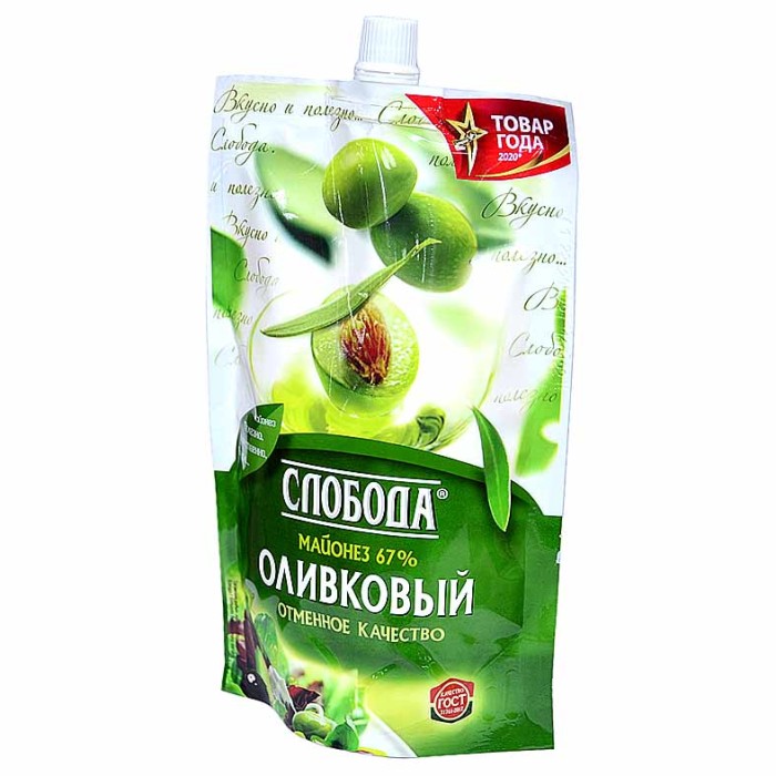 Майонез Слобода Оливковый 67% 400мл д/п