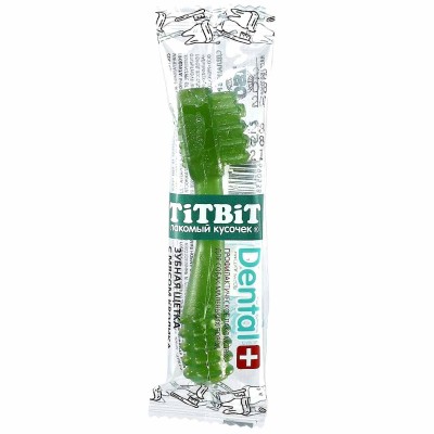 Лакомство для собак ТитБит Дентал+ Зубная щетка с мясом кролика для собак маленьких пород 13гр