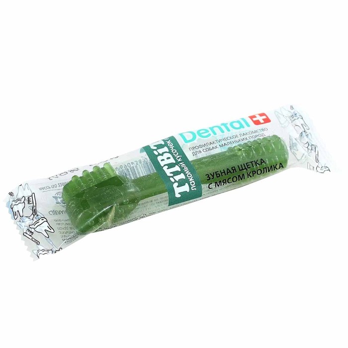 Лакомство для собак ТитБит Дентал+ Зубная щетка с мясом кролика для собак маленьких пород 13гр