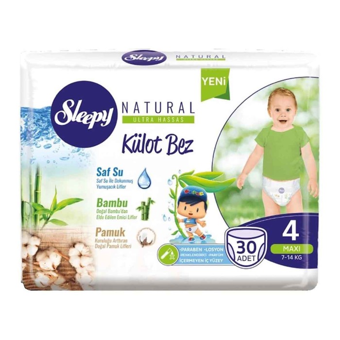 Подгузники Sleepy natural №4 maxi (7-14кг) 30шт м/у