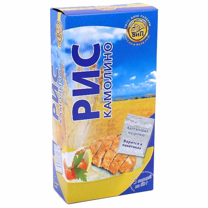 Крупа рис Вип камолино 5*80гр к/у