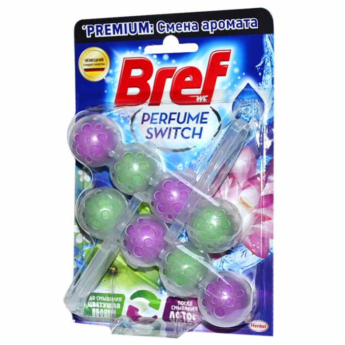 Блок для туалета Bref Смена аромата Яблоко-лотос 2*50гр м/у