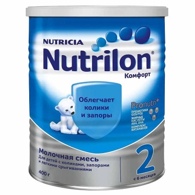 Смесь Nutrilon 2 Комфорт молочная с 6мес 400гр ж/б