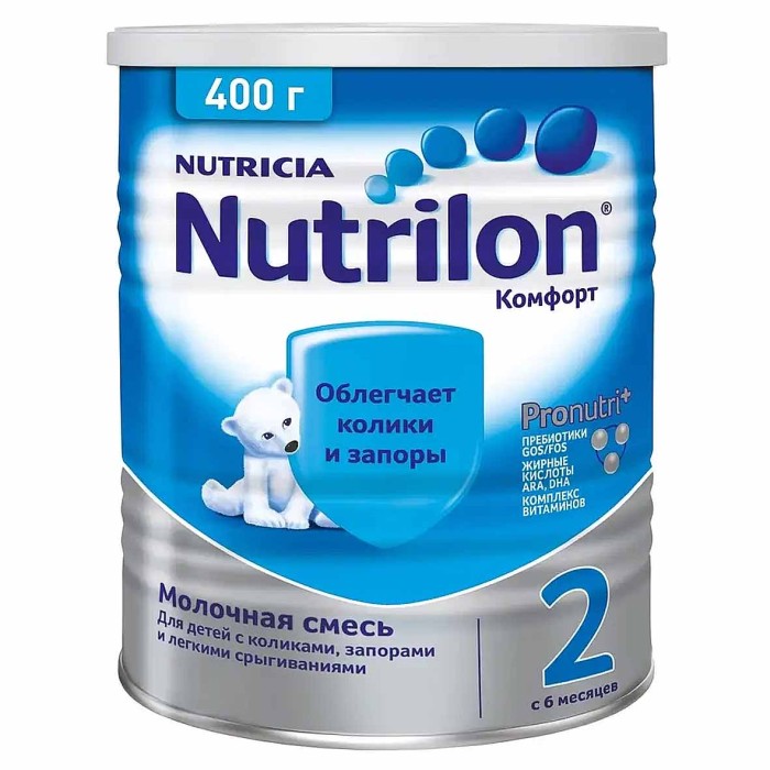 Смесь Nutrilon 2 Комфорт молочная с 6мес 400гр ж/б