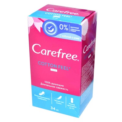 Прокладки ежедневные Carefree Cotton Feel Fresh 30шт к/у