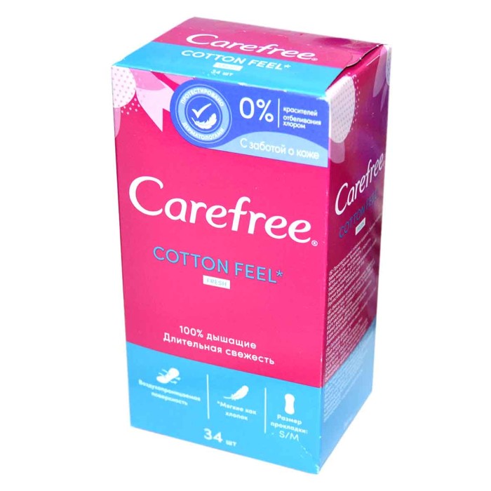 Прокладки ежедневные Carefree Cotton Feel Fresh 30шт к/у