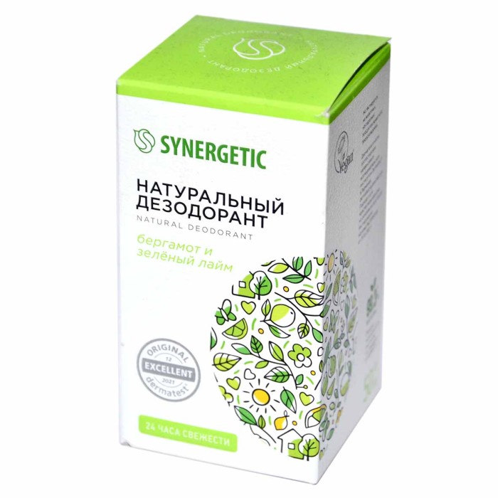 Дезодорант Synergetic Бергамот-зеленый лайм 50мл пэт
