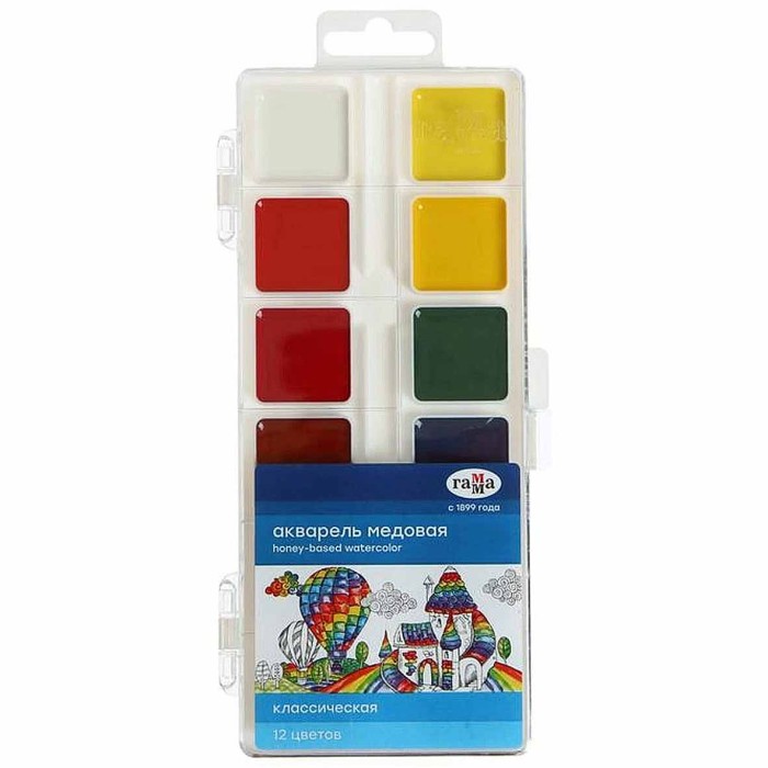 Краски акварельные Гамма Классическая медовая 12цв арт1009194