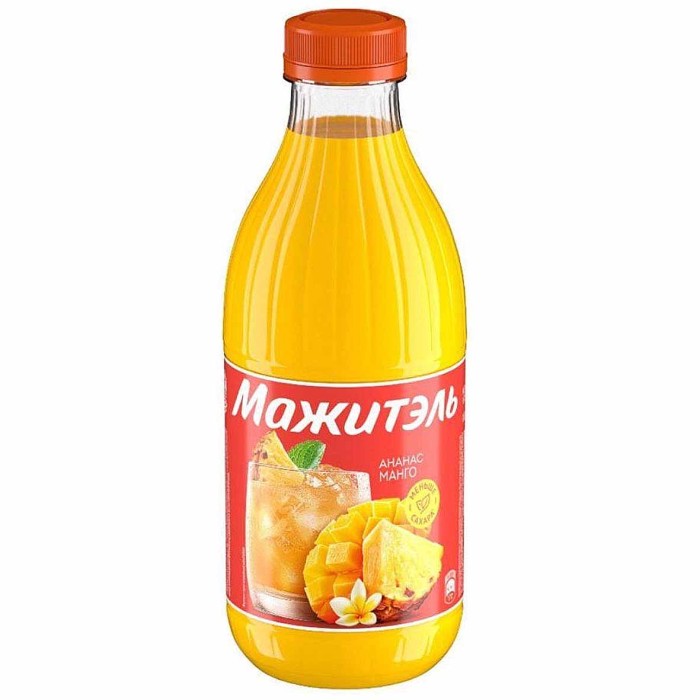 Напиток сывороточный Мажитель J7 с соком ананас-манго 950мл пэт