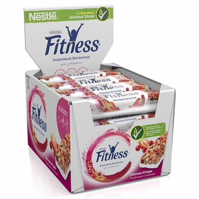 Батончик Nestle Fitness цельные злаки,спелые ягоды 23.5гр м/у