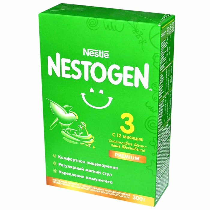 Смесь Nestogen 3 молочная с пребиотиками и лактобактериями с 12 мес 300гр к/у
