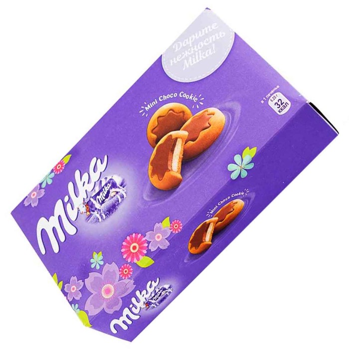 Печенье Milka с молочной начинкой 150гр к/у