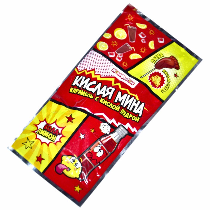 Карамель на палочке Кислая Мина 10гр