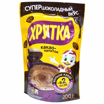 Какао-напиток Хрутка СуперШоколадный 200гр м/у