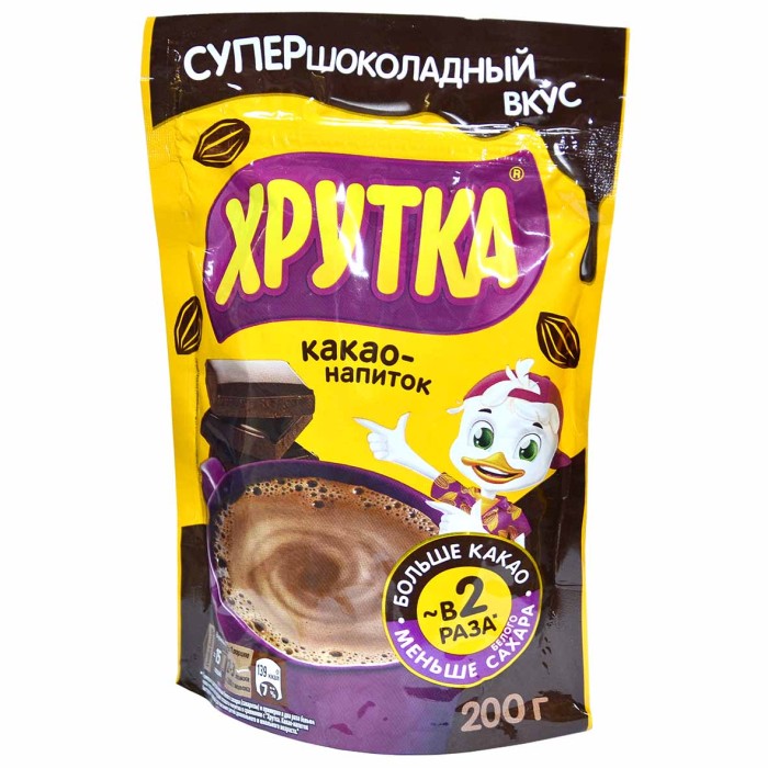 Какао-напиток Хрутка СуперШоколадный 200гр м/у