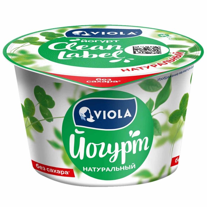 Йогурт Viola натуральный 3,4% 180гр пэт