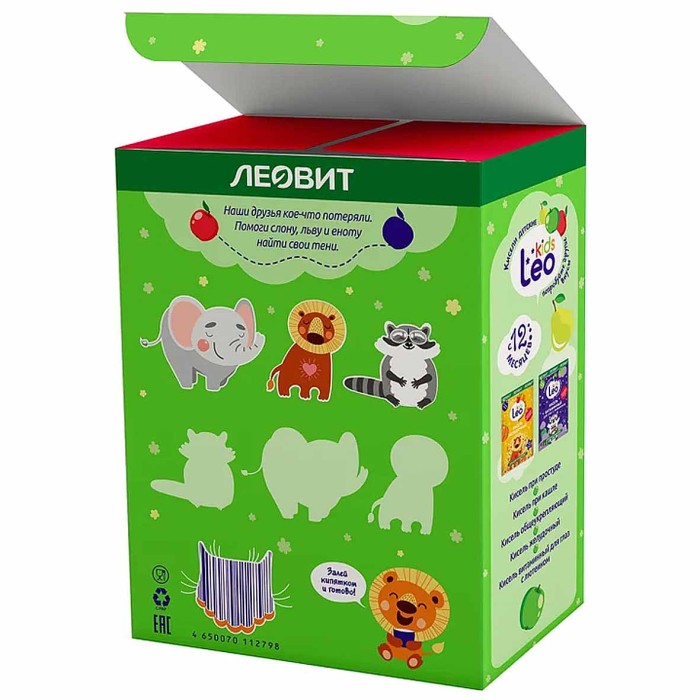 Кисель Леовит Leo Kids успокаивающий 60гр 12*5шт к/у