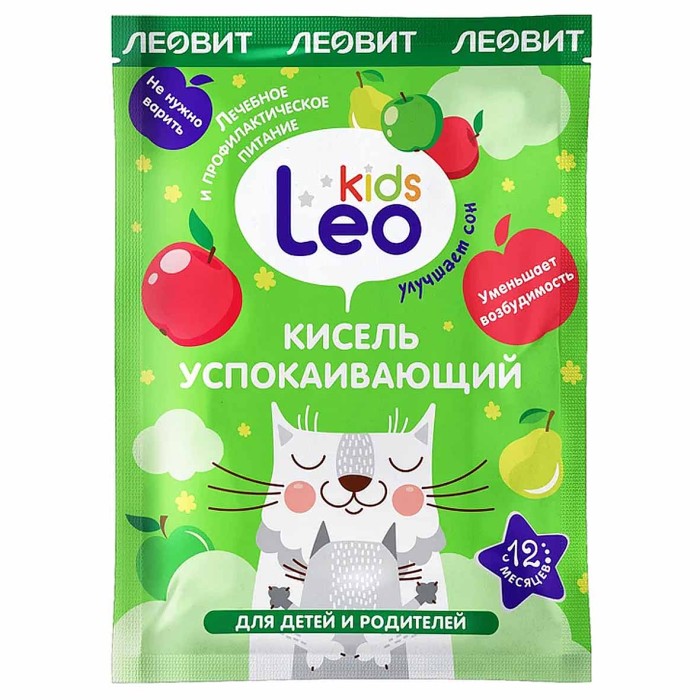 Кисель Леовит Leo Kids успокаивающий 60гр 12*5шт к/у