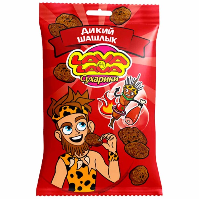 Сухарики Lava Lava вкус шашлык 30гр м/у