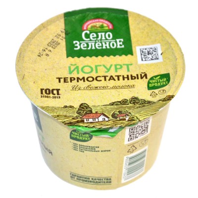 Йогурт Село Зеленое термостатный 4% 200гр