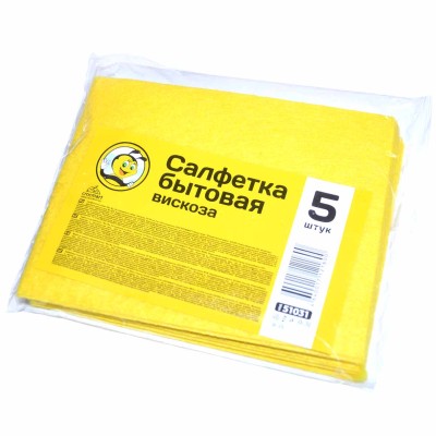 Салфетка для уборки Жу-Жу вискоза 30*30см 5шт м/у