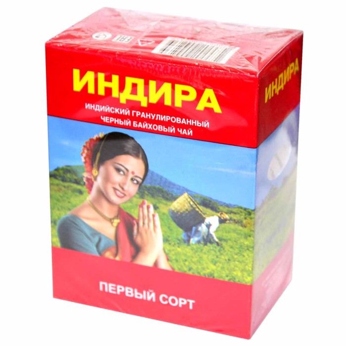 Чай Индира черный гранул 100гр к/у