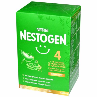 Смесь Nestogen 4 молочная с пребиотиками и лактобактериями с 18мес 600гр к/у
