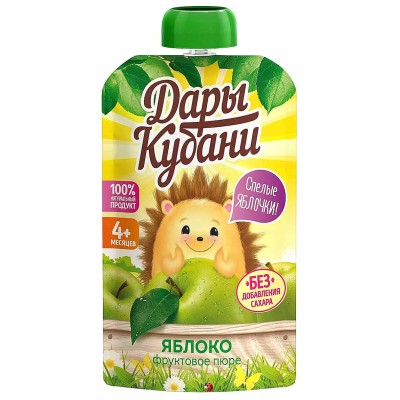 Пюре Дары Кубани яблоко с 4мес 90гр д/п
