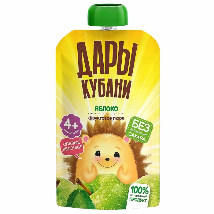 Пюре Дары Кубани яблоко с 4мес 90гр д/п