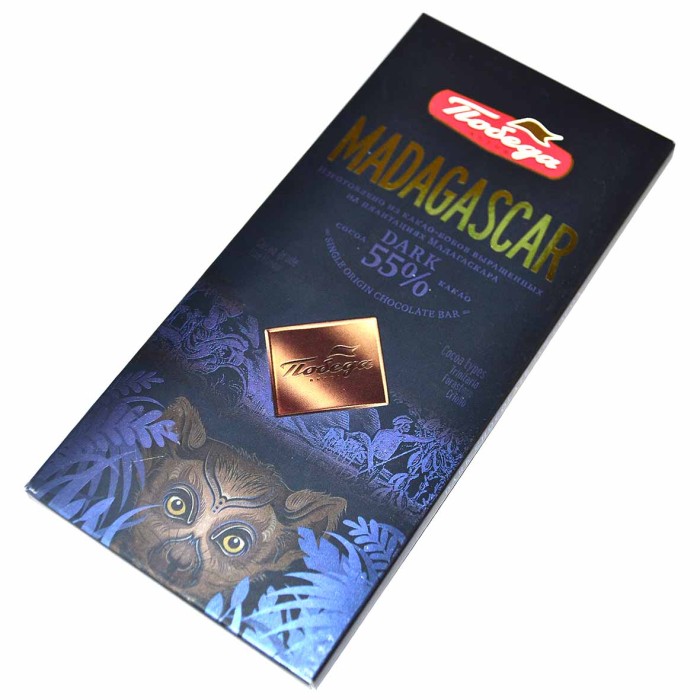Шоколад Победа Мадагаскар 55% горький 90гр к/у
