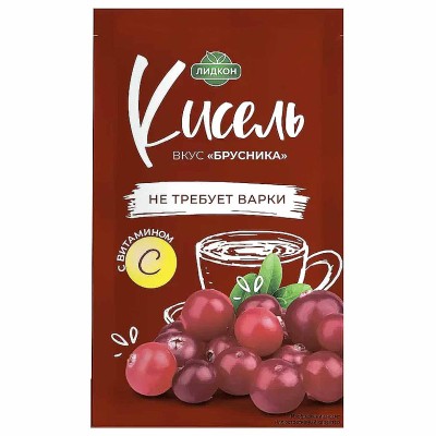 Кисель Лидкон Брусника с витамином С 25гр м/у