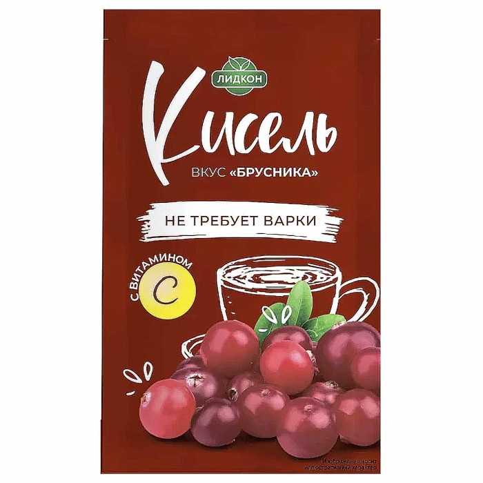 Кисель Лидкон Брусника с витамином С 25гр м/у