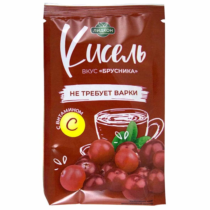 Кисель Лидкон Брусника с витамином С 25гр м/у