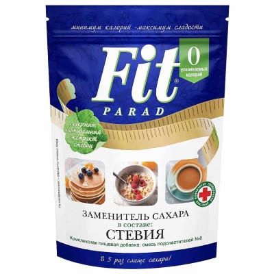Заменитель сахара FitParad стевия №8 250гр д/п