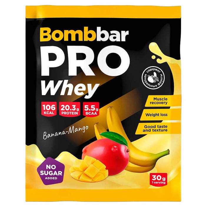 Концентрат сухой Bombar Pro для коктейля банан-манго 30гр м/у