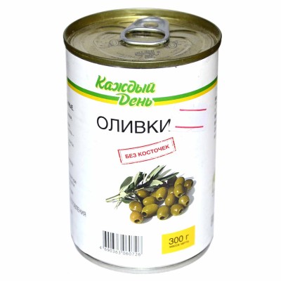 Оливки Каждый день зеленые б/к 280гр ж/б