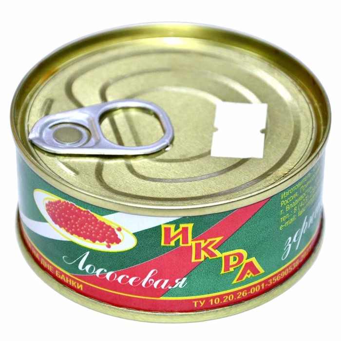 Икра Рыбный мир зернистая лососевая горбуши 95гр ж/б