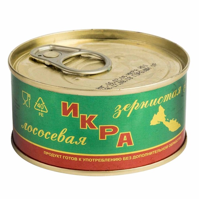 Икра Рыбный мир зернистая лососевая горбуши 95гр ж/б