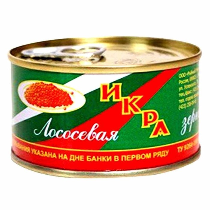 Икра Рыбный мир зернистая лососевая горбуши 95гр ж/б