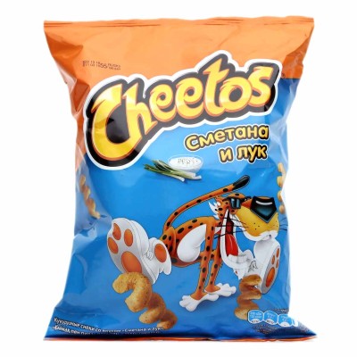Снеки кукурузные Cheetos вкус сметана и лук 85гр м/у