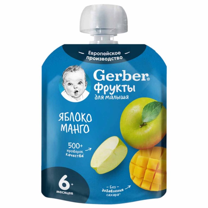 Пюре Gerber Яблоко-манго 90гр д/п