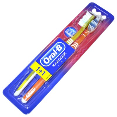 Щетка зубная Oral-B 3-Effect Classic 40 средняя 1+1шт