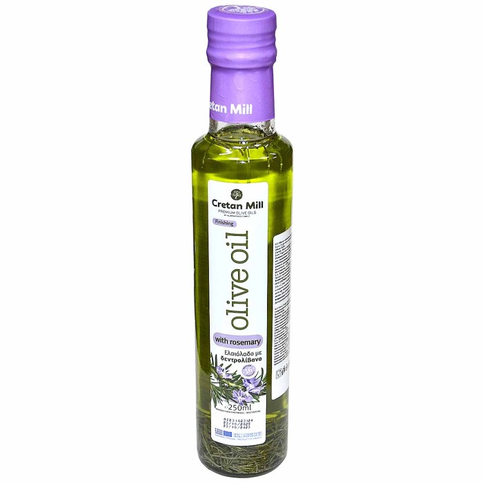 Масло оливковое Cretan Mill Extra Virgin с розмарином 0,25л ст/б
