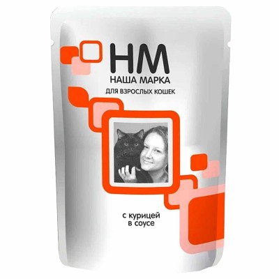Корм для кошек Наша Марка курица+соус 85гр пауч