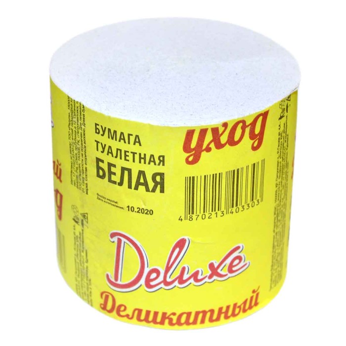 Бумага туалетная Deluxe Белая