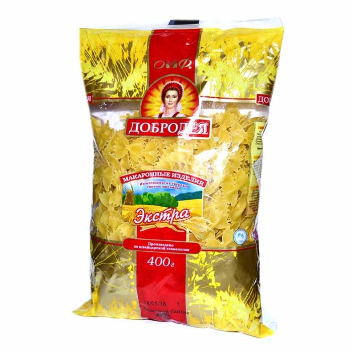 Макароны Добродея бантик атласный 400гр м/у